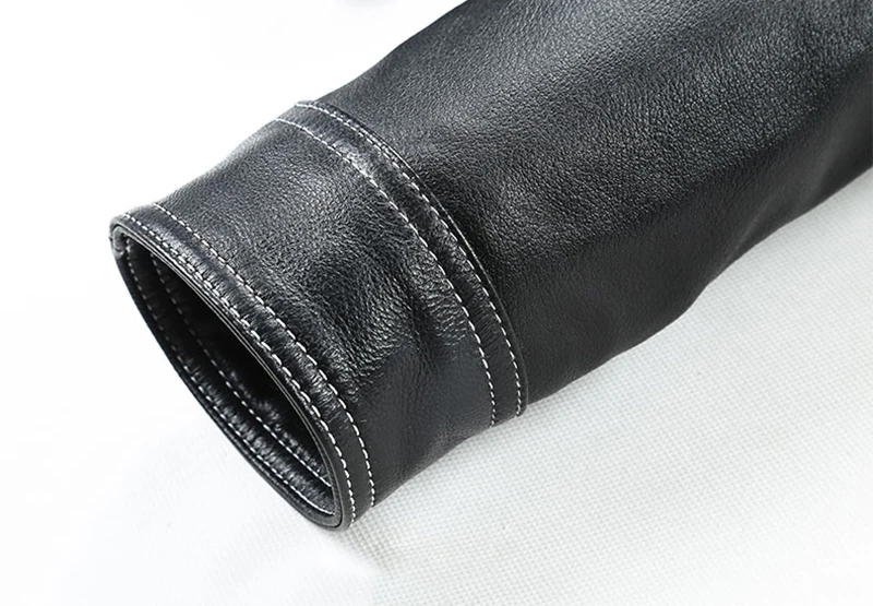 Genuine Men Casual Coat Brand Luxury Real Slim Lapel Black Pocket Sheep Leather Jacket Aviation Clothes - Image 17