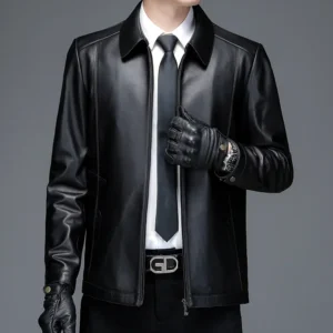 Natural Sheepskin Coat Men's Genuine Leather Jacket Casual Business Spring Autumn Real Leather Coat Male Clothing Jaquetas FCY