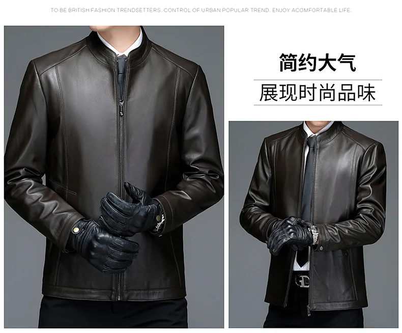 Natural Sheepskin Coat Men's Genuine Leather Jacket Casual Business Spring Autumn Real Leather Coat Male Clothing Jaquetas FCY - Image 10