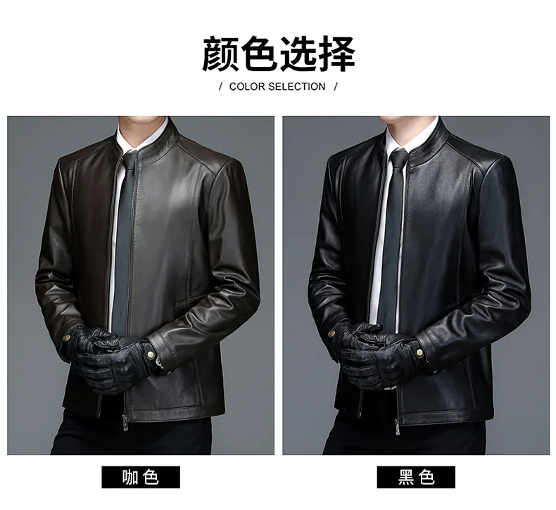 Natural Sheepskin Coat Men's Genuine Leather Jacket Casual Business Spring Autumn Real Leather Coat Male Clothing Jaquetas FCY - Image 9