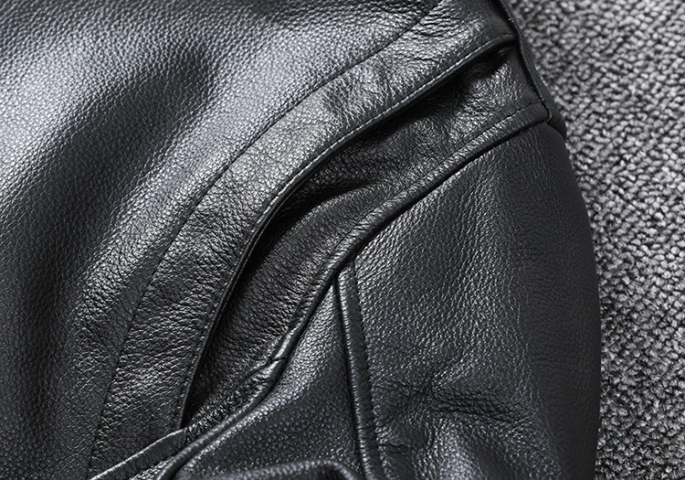 New Air Force Flight Genuine Cow Leather Men's Jacket Detachable Real Fur Collar Thicken Warm Cowhide Clothes Men Winter Coat - Image 17