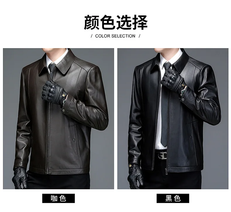 Natural Sheepskin Coat Men's Genuine Leather Jacket Casual Business Spring Autumn Real Leather Coat Male Clothing Jaquetas FCY - Image 11
