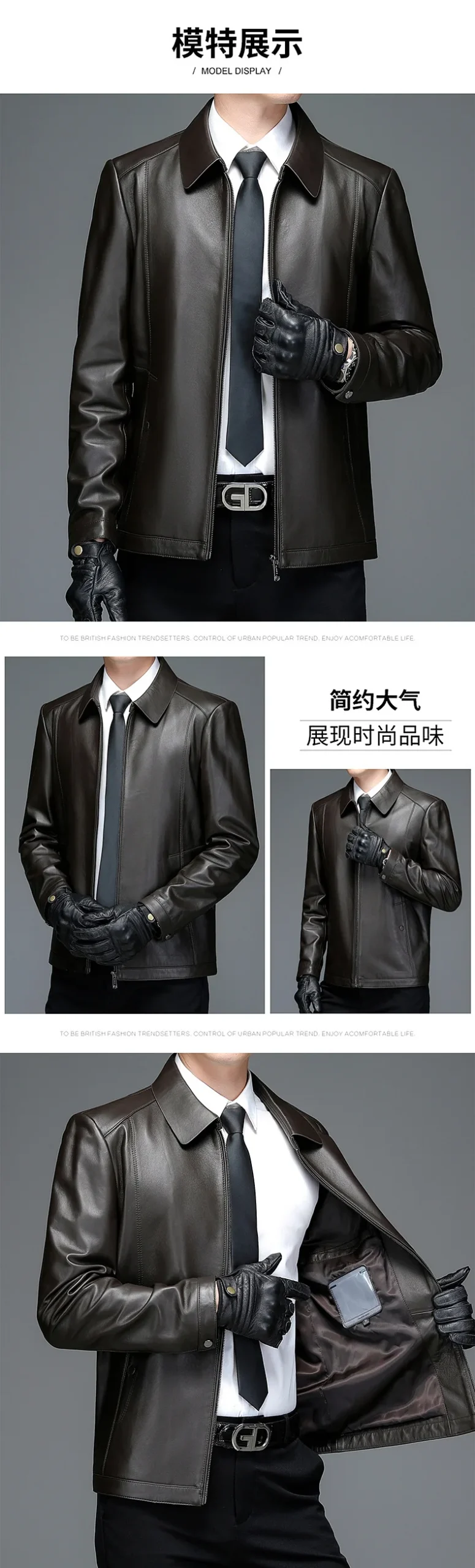 Natural Sheepskin Coat Men's Genuine Leather Jacket Casual Business Spring Autumn Real Leather Coat Male Clothing Jaquetas FCY - Image 12
