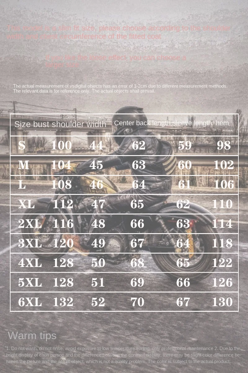 Real Cowhide Leather Jacket Men Leather Coat Motor Biker Clothing Riding Clothes Autumn Men Fashion Motorcycle Leather Jacket - Image 8