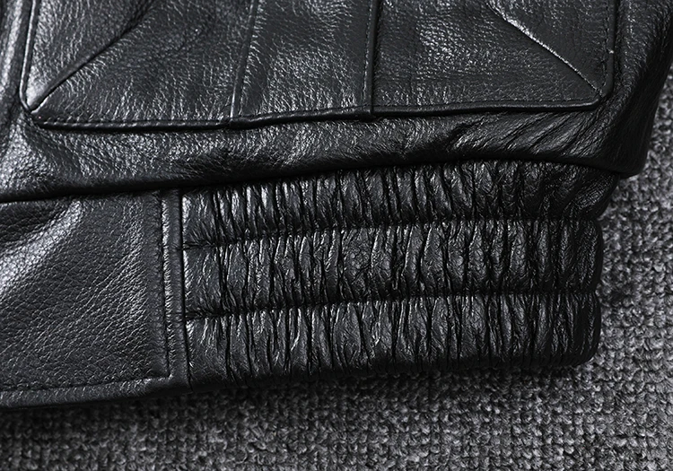 New Air Force Flight Genuine Cow Leather Men's Jacket Detachable Real Fur Collar Thicken Warm Cowhide Clothes Men Winter Coat - Image 18