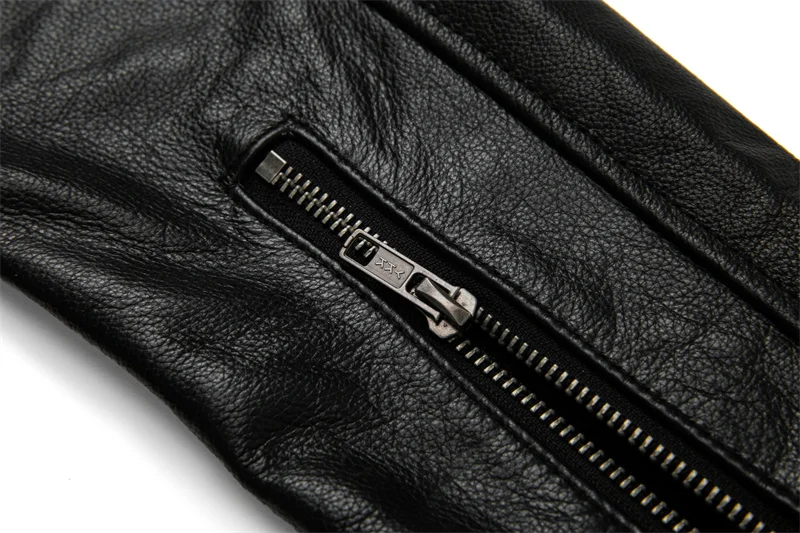 Real Cowhide Leather Jacket Men Leather Coat Motor Biker Clothing Riding Clothes Autumn Men Fashion Motorcycle Leather Jacket - Image 22