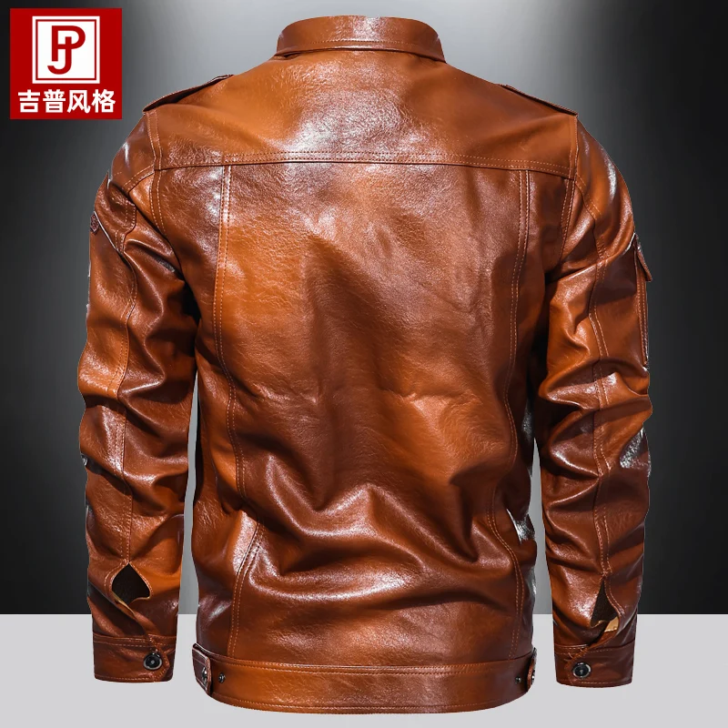 Leather Jacket Roupas Masculinas Autumn Winter Parkas Wind-Resistant Comfortable Top Quality Oversize 5XL Men Clothing Outwear - Image 4