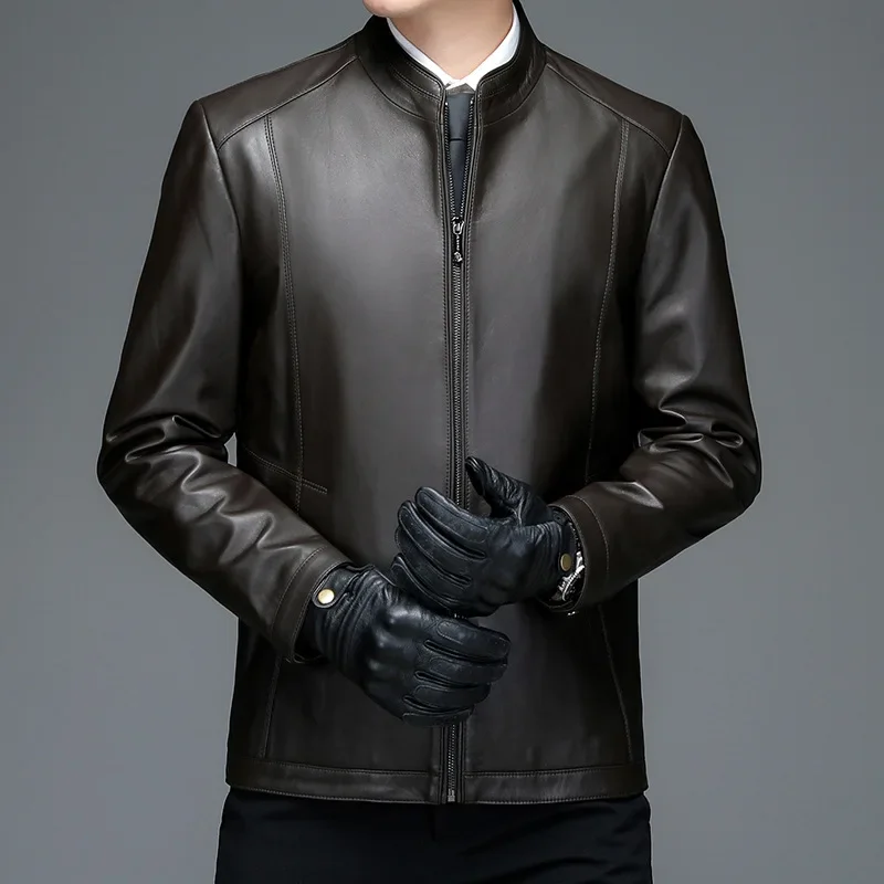 Natural Sheepskin Coat Men's Genuine Leather Jacket Casual Business Spring Autumn Real Leather Coat Male Clothing Jaquetas FCY - Image 5