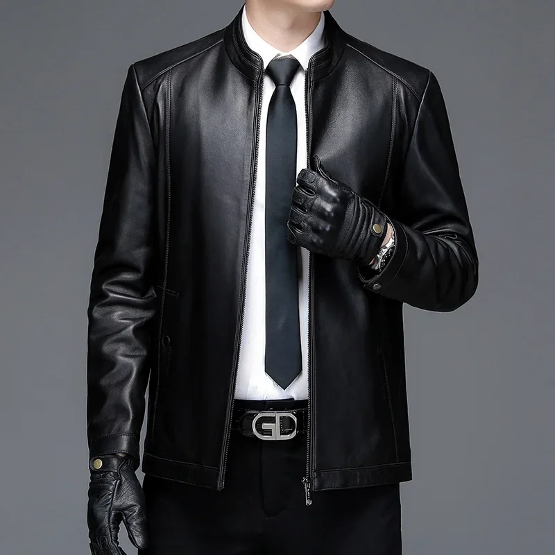 Natural Sheepskin Coat Men's Genuine Leather Jacket Casual Business Spring Autumn Real Leather Coat Male Clothing Jaquetas FCY - Image 3