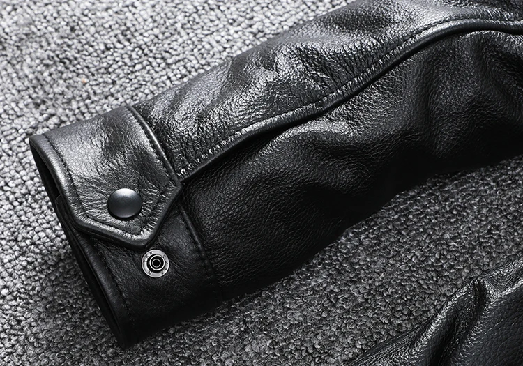 New Air Force Flight Genuine Cow Leather Men's Jacket Detachable Real Fur Collar Thicken Warm Cowhide Clothes Men Winter Coat - Image 16