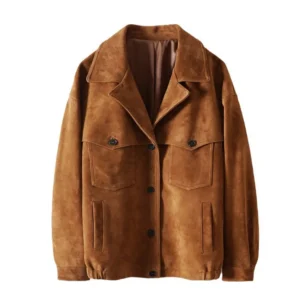 Lady Real Leather Suede Jacket 2024 New Sheepskin Leather Coat Women's Oversized Coat Fashion Streetwear Bomber Jacket