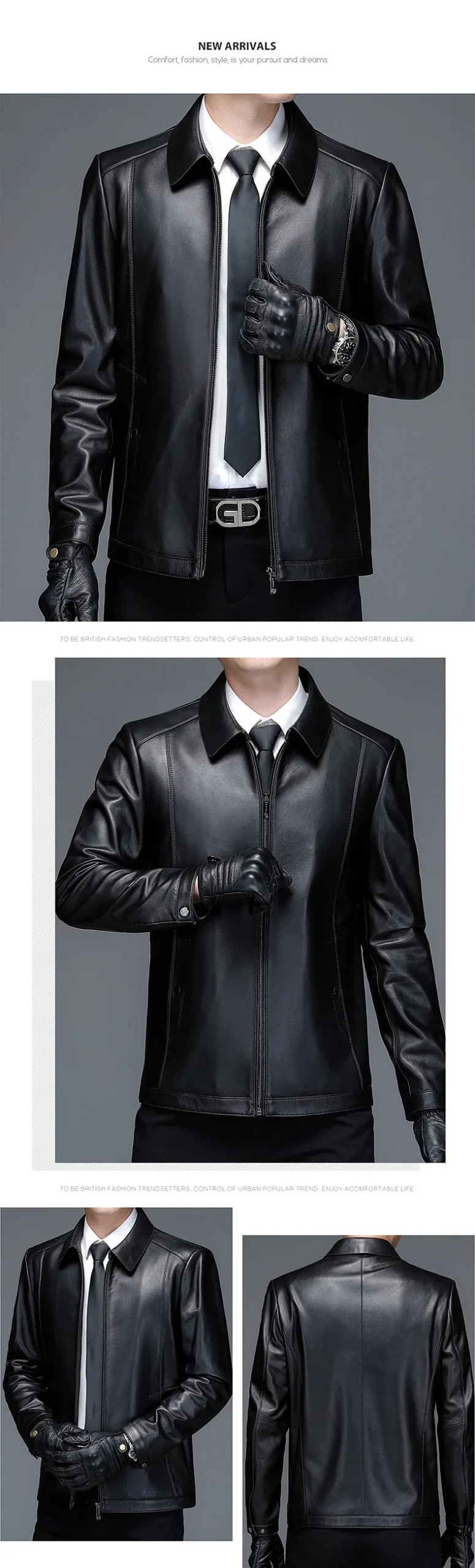 Natural Sheepskin Coat Men's Genuine Leather Jacket Casual Business Spring Autumn Real Leather Coat Male Clothing Jaquetas FCY - Image 13