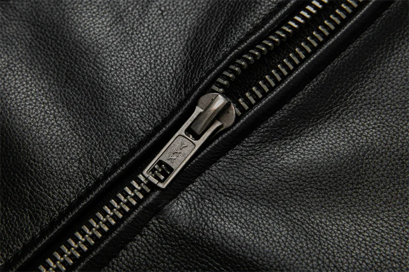 Real Cowhide Leather Jacket Men Leather Coat Motor Biker Clothing Riding Clothes Autumn Men Fashion Motorcycle Leather Jacket - Image 17