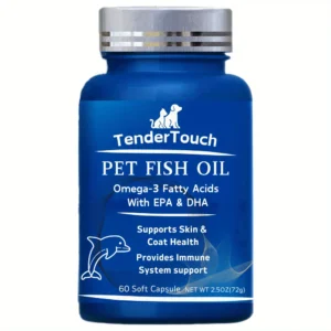 60 Capsules Amazing Omega 3 Fish Oil for Dogs and Cats - Omega 3 for Dogs and Cats Shedding and Skin Health For Dog Dry Skin