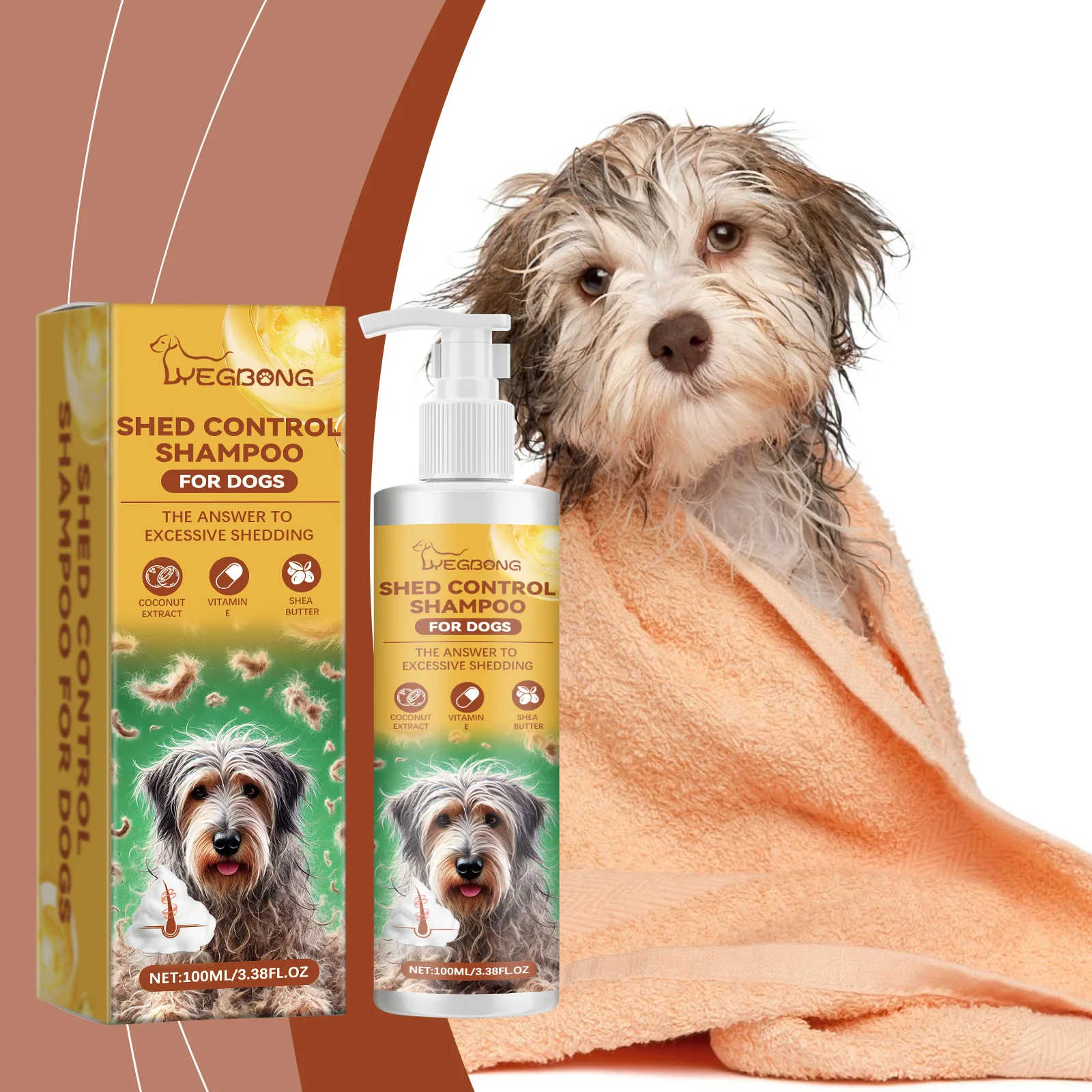 1-4PCS Dog Shampoo with Vitamin Essence Gentle Cleaning Nourishing Care Leaves Dog Coat Soft Smooth and Healthy Pet Hair Wash