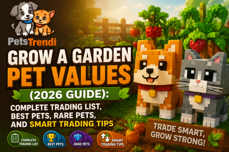 Grow a Garden Pet Values (2026 Guide): Complete Trading List, Best Pets, Rare Pets & Smart Trading Tips